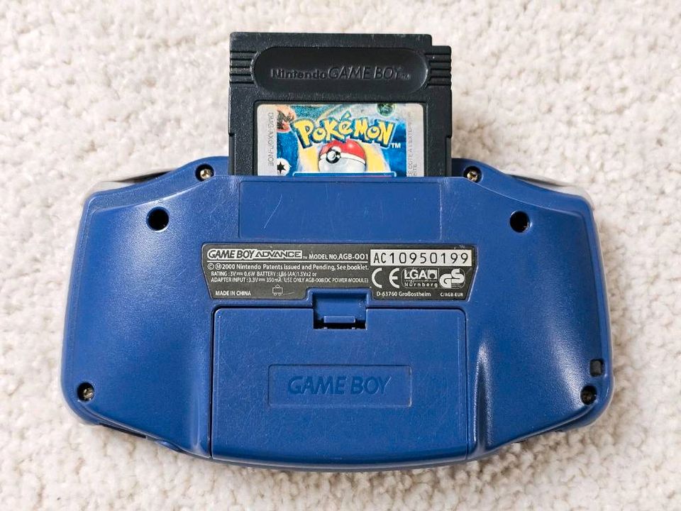 Nintendo Advance Lila + 5 Spiele Pokemon Trading Kart in Weingarten