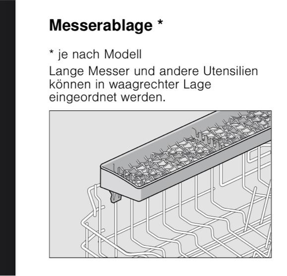 Oberkorbeinsatz für Geschirrspüler, Besteckablage, Messerablage in Haag a.d.Amper