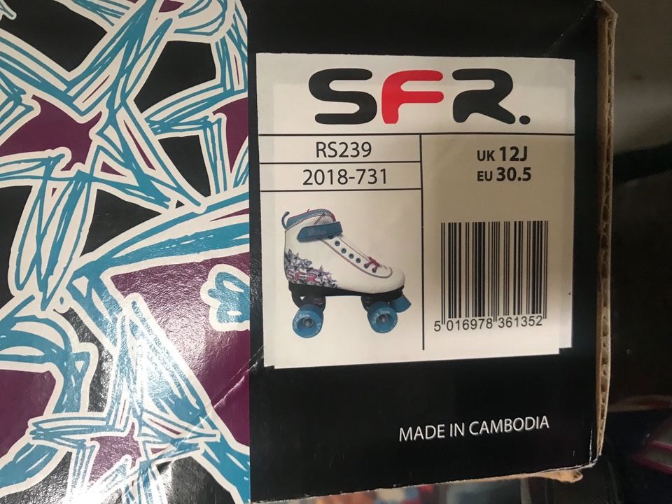 SFR Rollschuhe Gr. 30.5 Mädchen weiß in Kiel