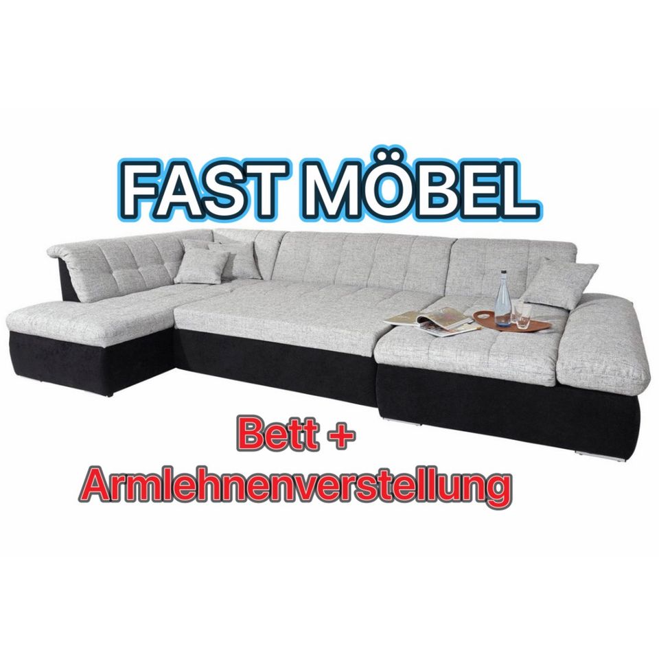 NEU! Wohnlandschaft Moric ! Sofa Bett + Armteilverstellung in Löhne