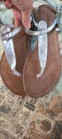 Lazami Leder Zehentrenner Sandalen silber 40 Baden-Württemberg - Wiesloch Vorschau