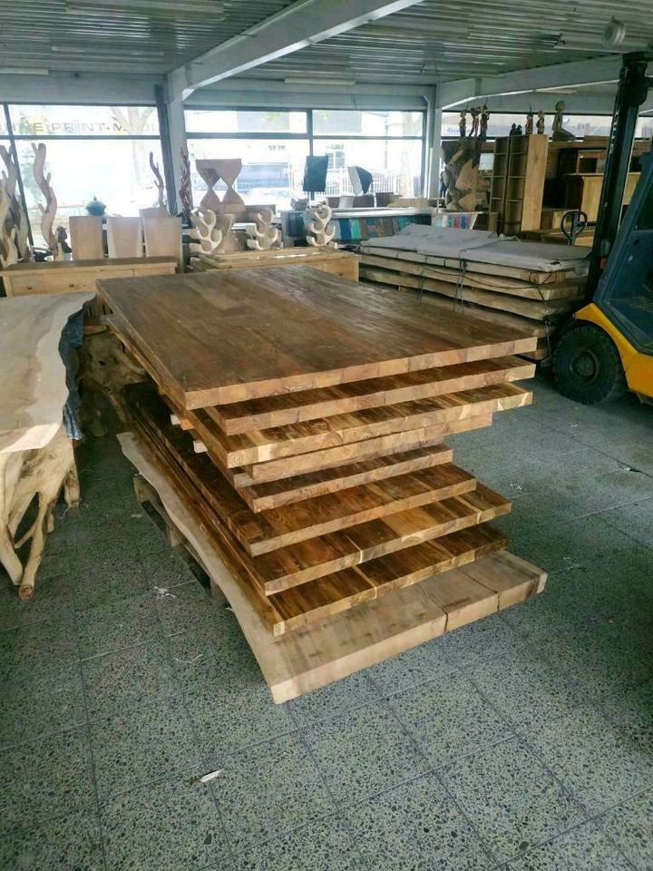 Tischplatte Tisch Waschtisch Platte massiv Teak Holz Teakholz in Duisburg