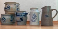 Steingut-Keramik blau-grau, Schüsseln, Töpfe, Krug Bayern - Würzburg Vorschau