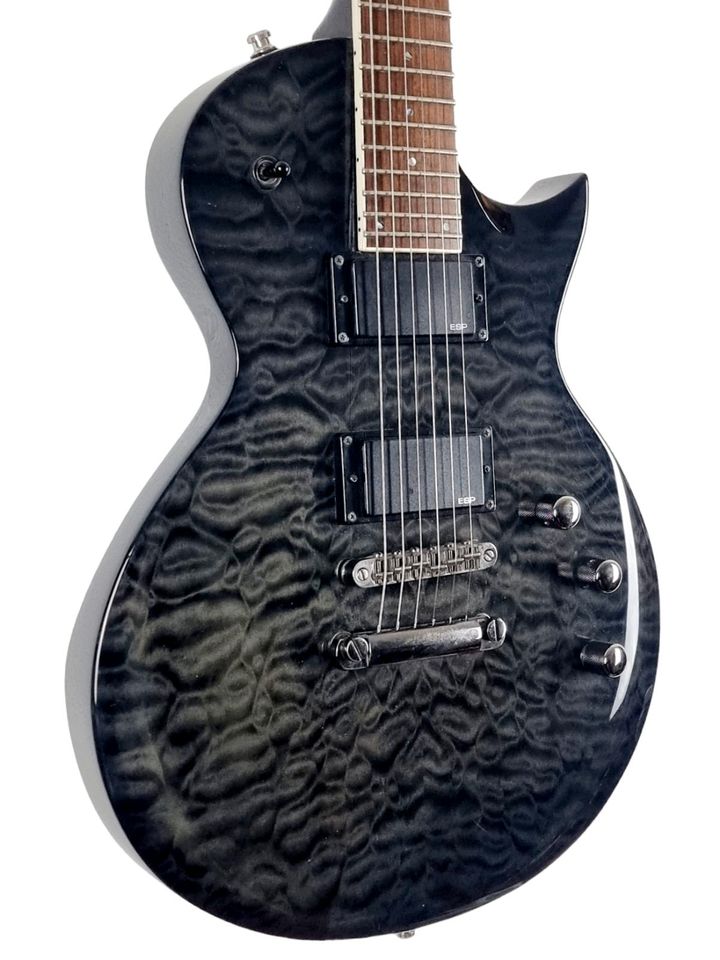 ESP LTD EC-200QM Black E-Gitarre Schwarz Single Cut Les Paul in Linsengericht