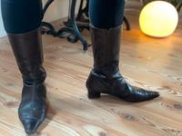 Lederstiefel, braun, Größe 40, innen gefüttert Sachsen - Wilsdruff Vorschau