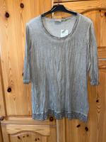 Damen Shirt in Knitteroptik mit Spitzen Rand (C&A)Gr.44/46 NEU Hessen - Hohenstein Vorschau