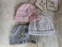 3er Set Mützen Baby Mädchen Newborn Pummeleinhorn 56 62 grau weiß Thüringen - Heilbad Heiligenstadt Vorschau