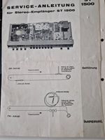 Service Anleitung Imperial Radio ST 1500, Bedienungsanleitung Rheinland-Pfalz - Börsborn Vorschau