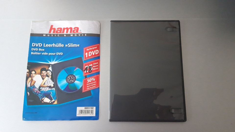 DVD / CD Leerhülle v. HAMA (slim, platzsparend, schwarz, NEU) in Frankfurt am Main