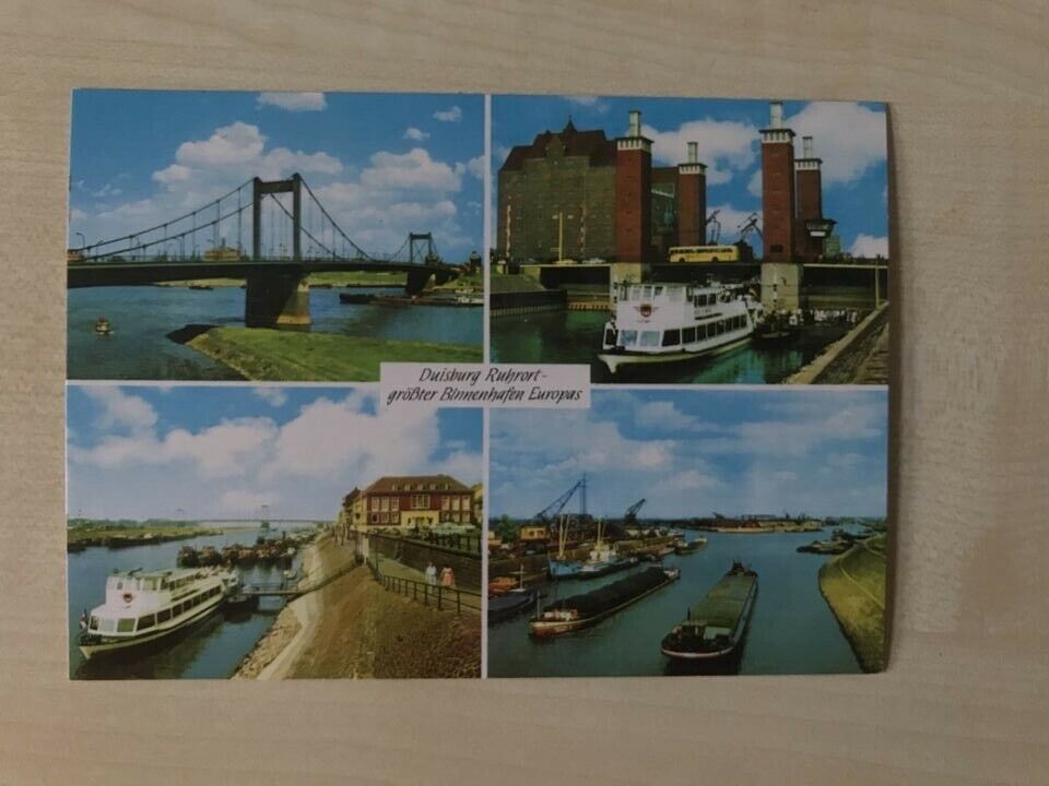 Alte Postkarte Duisburg-Ruhrort, ca. frühe 1970er Jahre in Duisburg