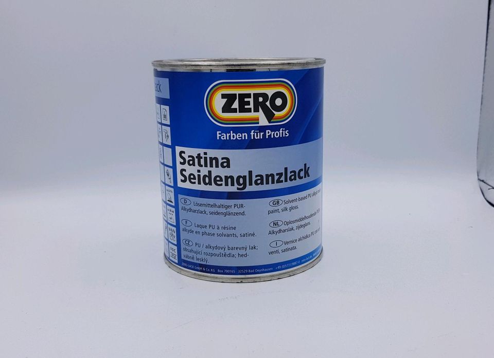 ZERO Satina Seidenglanzlack Weiss 0,750 Liter in Dortmund