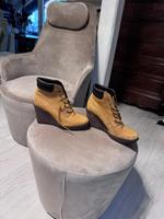 Gut erhaltene Timberland Damen Stiefeletten mit Keilabsatz Gr. 37 Bayern - Gilching Vorschau