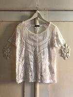 Gr. 44 Janina 90er Vintage Spitzenshirt weiß Berlin - Wilmersdorf Vorschau