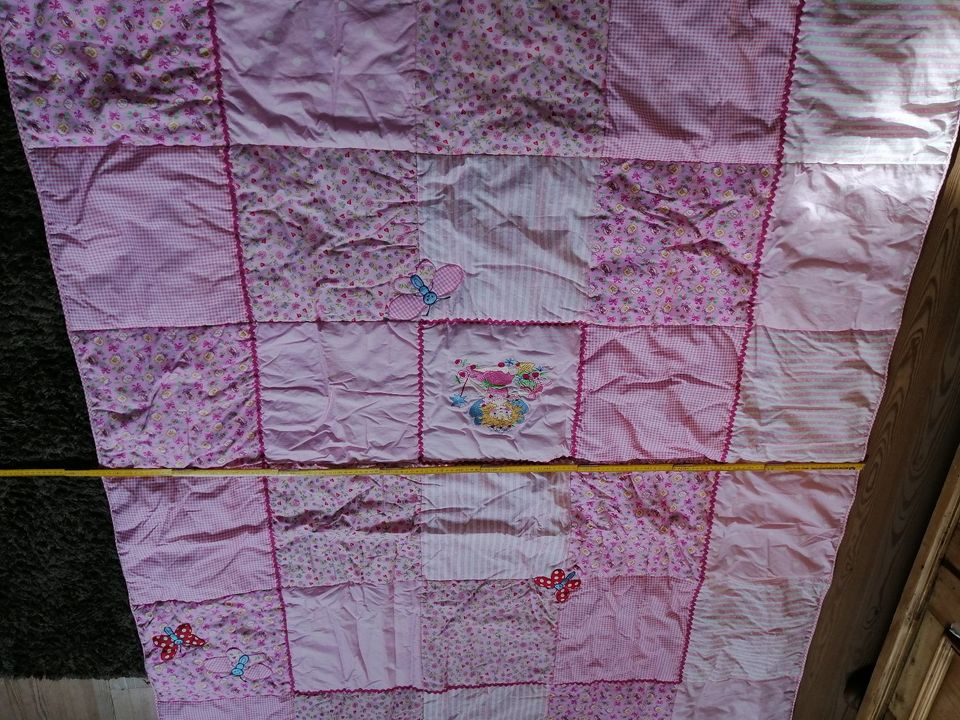 Tagesdecke Babydecke Plaid Lillifee Patchwork sehr guter Zustand in Oyten