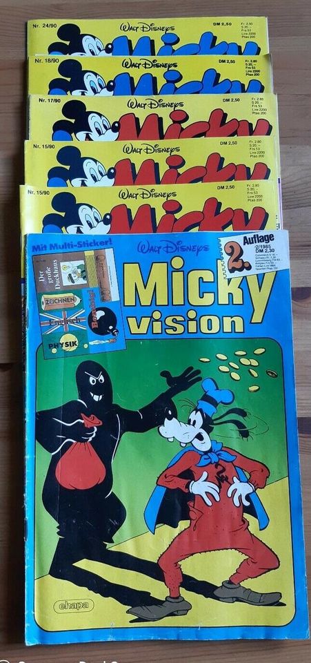 Micky Vision Hefte Ausgaben von 1985 und 1990 in Zeitz