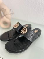 DKNY Damen Zehentrenner Sandalen schwarz gold neu Berlin - Charlottenburg Vorschau