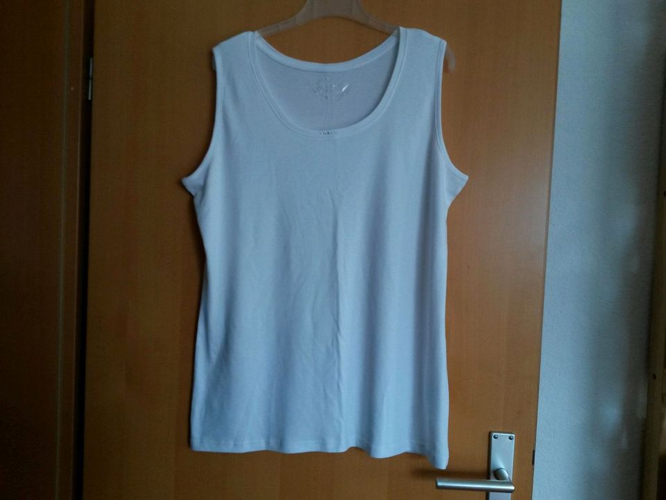 NEU Top Shirt ärmellos weiß Bexleys Gr 50 Baumwolle in Mantel