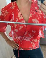 Vero Moda Bluse rot rüschen wickelbluse S Bayern - Fürstenzell Vorschau