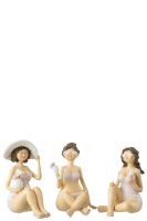 Badefrauen Sitzend Poly Mix 3er Set Elegante Deko-Figuren mit Hut Nordrhein-Westfalen - Gladbeck Vorschau