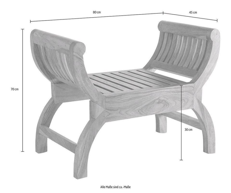 Sitzbank Massivholz Lagerverkauf Gartenbank Schuhbank in Beelen