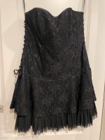 Spitzenkleid, Gothik schwarzes Kleid, schulterfrei, Größe 44 Bayern - Dießen Vorschau