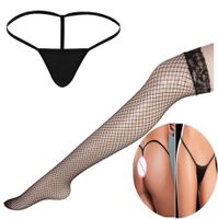 Halterlose Strümpfe Sexy schwarz Fishnet Net Super String Tanga Baden-Württemberg - Böblingen Vorschau