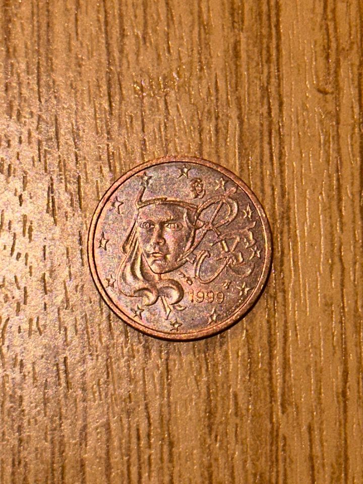 2 Euro Cent Münze aus dem Jahr 1999 in Osnabrück