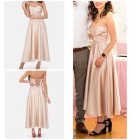 ✨ Edles Abendkleid | M | neuwertig | beige | Satin ✨ Rheinland-Pfalz - Steiningen Vorschau