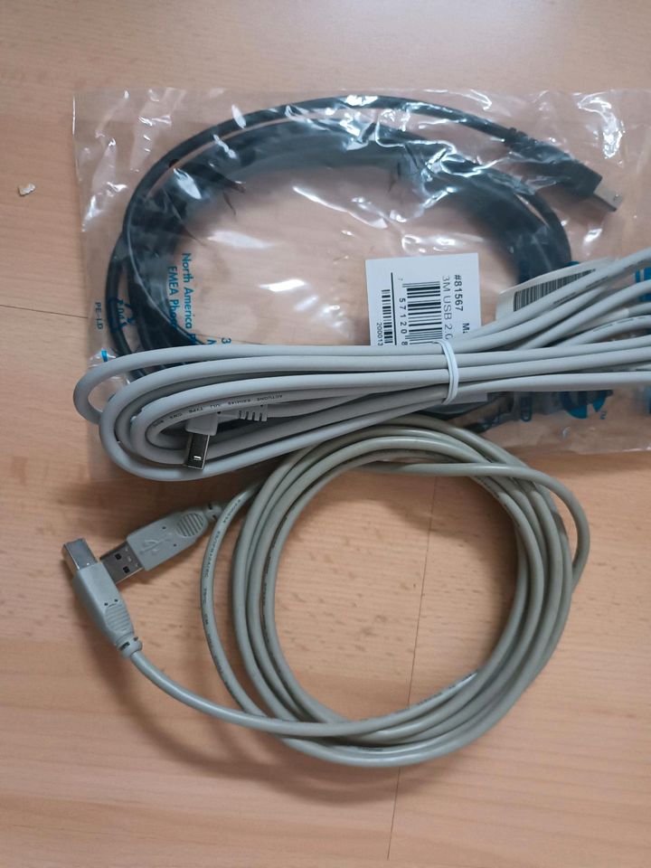 Verkaufe mehrere USB Kabel USB A auf Stecker Mini B in Haibach Unterfr.