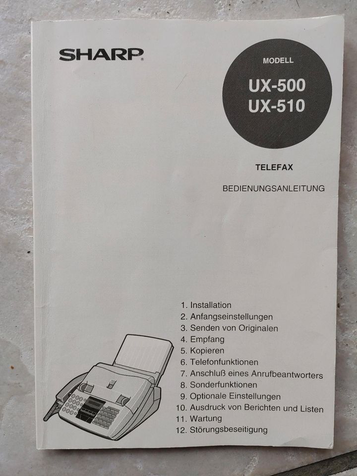 Sharp Faxgerät UX-510 mit Ersatz-Druckfolie in Schloß Holte-Stukenbrock