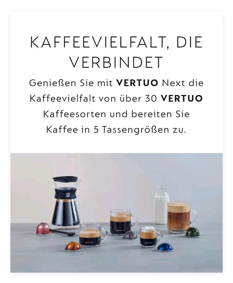 NEU Nespresso Kaffeemaschine VERTUO NEXT (weiß) OVP + 2x Kapseln in Duisburg