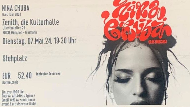 4 Tickets - Nina Chuba - München - 07. Mai - *AUSVERKAUFT* in Unterföhring