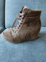 Schnürschuhe Wedges Stiefeletten Gr. 39 Veloursleder-Optik Baden-Württemberg - Mannheim Vorschau