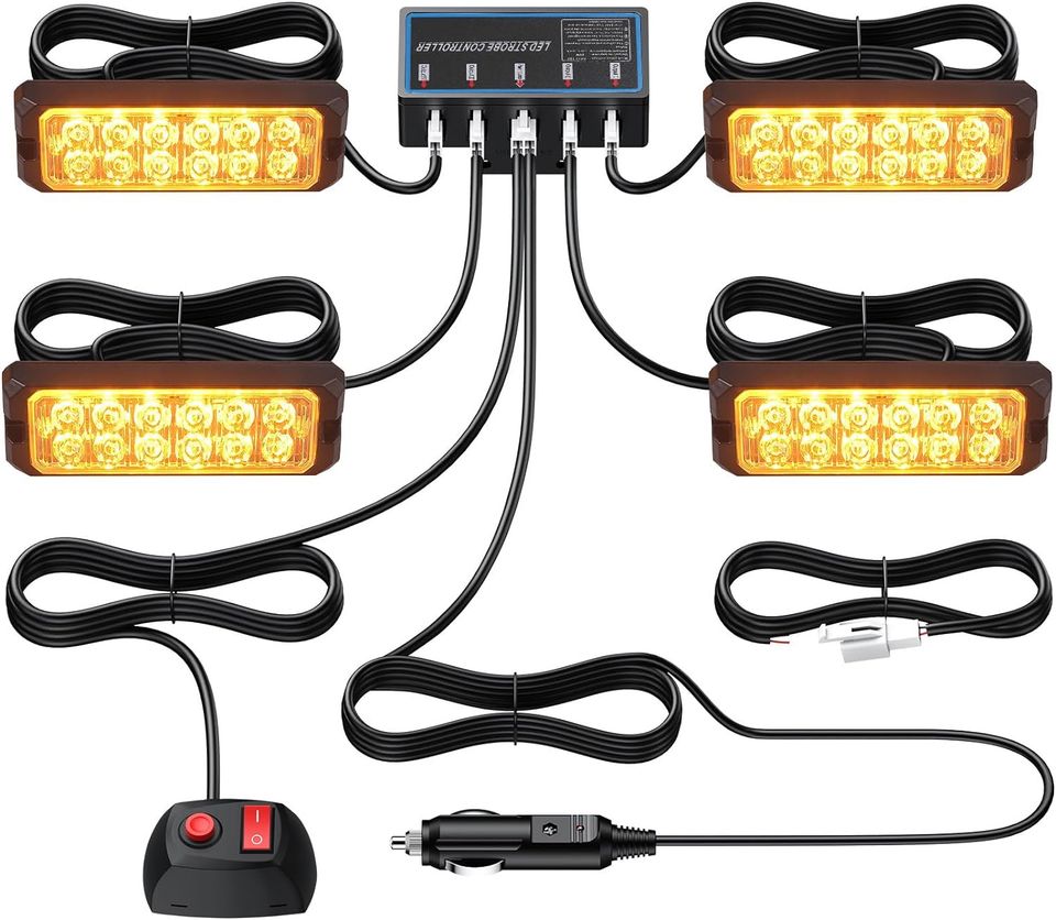 12-24V 30 LED-Dach-Rundumleuchte Stroboskop-Traktor-Warnleuchte