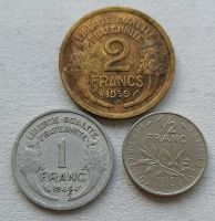 3 historische Münzen Francs Frankreich ab 1939 Leipzig - Probstheida Vorschau