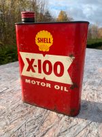 Shell X-100 Öldose 50er Jahre Vespa Acma Harley Man Cave Patina Nordrhein-Westfalen - Korschenbroich Vorschau