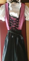 Dirndl lang Gr. 40 pink/ schwarz incl. Bluse, Halsband, Schürze Sachsen - Görlitz Vorschau