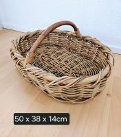 Flechtkorb Rattankorb oval mit Griff 50 x 38 cm Düsseldorf - Unterrath Vorschau