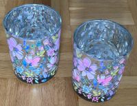2 x Teelichthalter / Windlicht Blumenwiese silber Glas Kreis Pinneberg - Halstenbek Vorschau