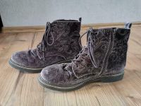 Boots Schnürschuh Samt Ornamente Größe 39 Nordrhein-Westfalen - Recklinghausen Vorschau