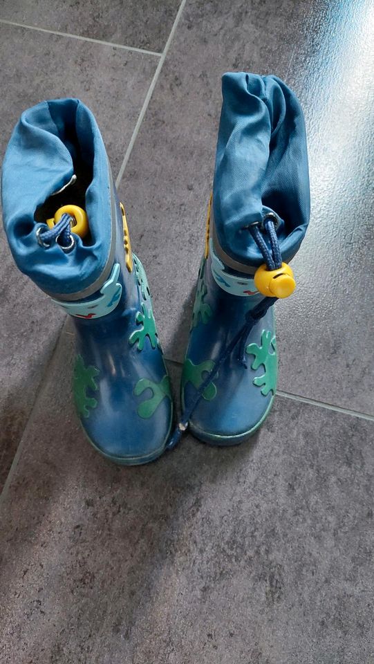 Größe 24, 25 gut erhaltene Regenschuhe Gummistiefel Kinder blau in Bottrop