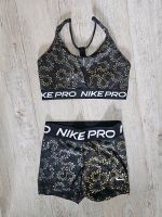 Nike Pro Running Set Shorts + BH Schwarz Gold M Nordrhein-Westfalen - Minden Vorschau