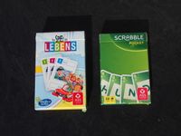 Scrabble Pocket+Spiel des Lebens Hasbro Mattel ASS 2 Kartenspiele Flensburg - Mürwik Vorschau
