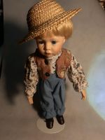 Alte Porzellan Puppe Vintage Boy Kleiner Junge Strohhut Süß Toll Niedersachsen - Wolfsburg Vorschau