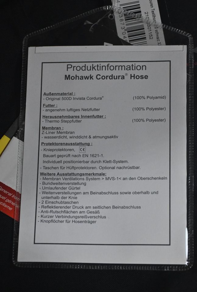 Damen Motorradhose Marke Mohawk neu Gr. XXL 50-52 (kurz) in Bonn