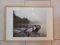 Wandbild Steg am See 52x72 cm im Holzrahmen Nordrhein-Westfalen - Erftstadt Vorschau