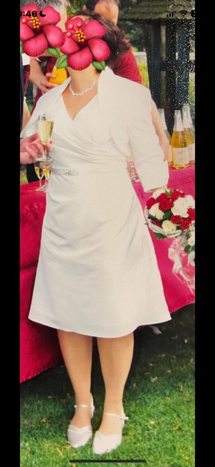 Hochzeitskleid Brautkleid Elfenbein mit Bolero Gr. 42 von Amelie in Oer-Erkenschwick