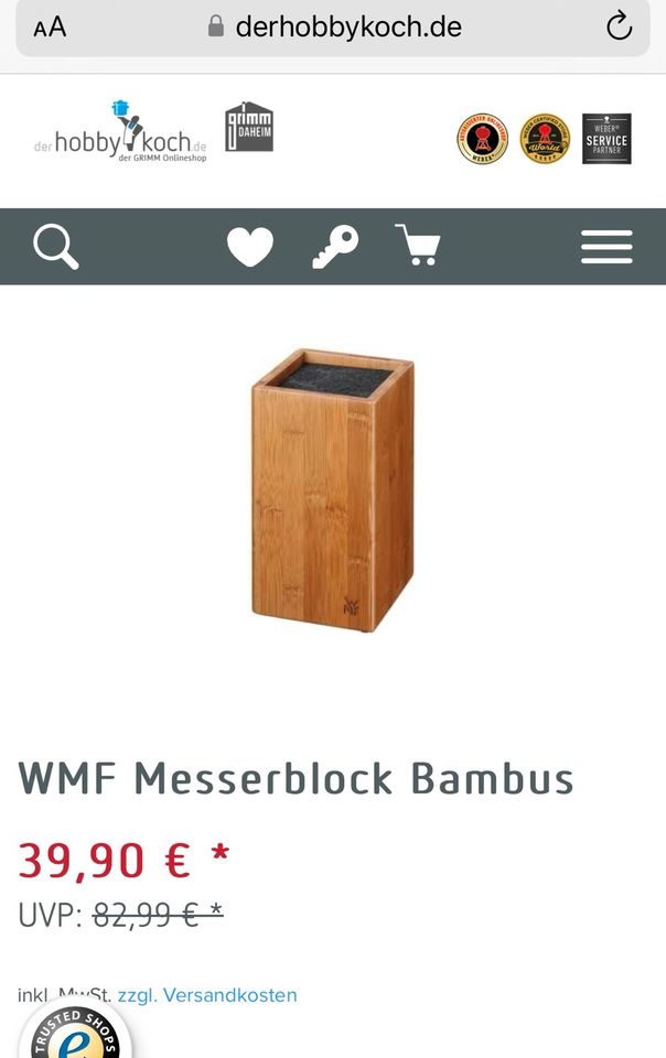 WMF Messerblock Bambus in Leinfelden-Echterdingen