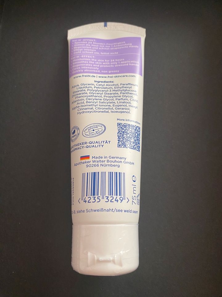 Frei Öl Hydrolipid Handcreme 75ml NEU in Bad Salzungen