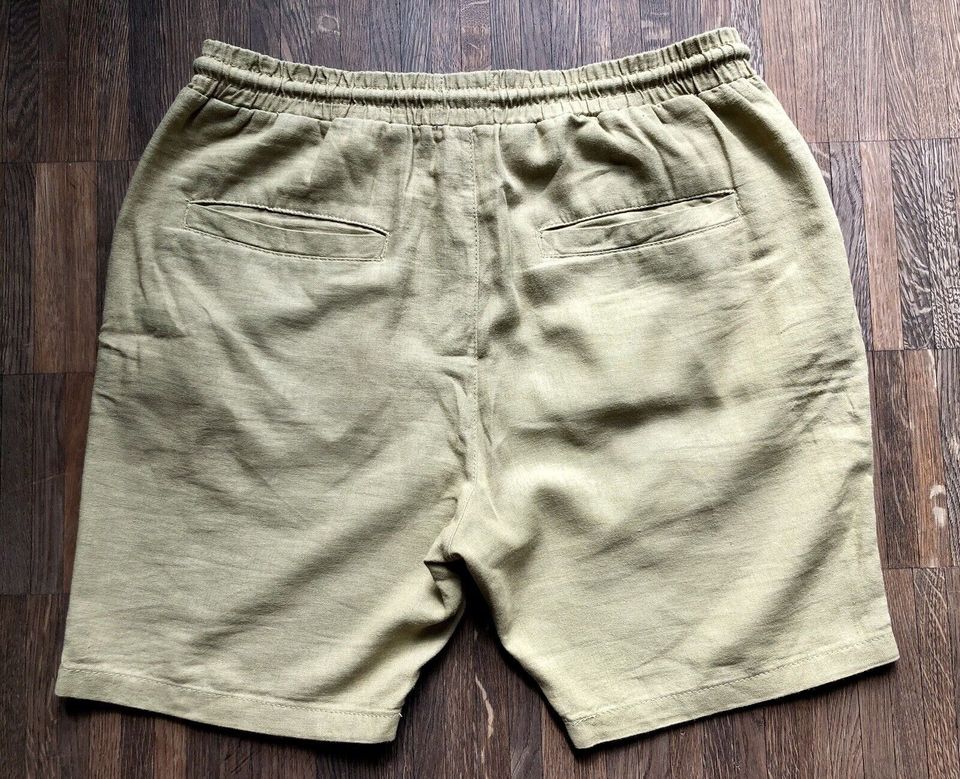 Denim Project Leinen Herren Summer Resort Shorts In Khaki, Gr. M in Leipzig